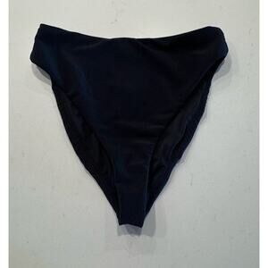 Good American Rib Good Waist Bikini Bottom Women’s Size 1 High Waist Black Sexy